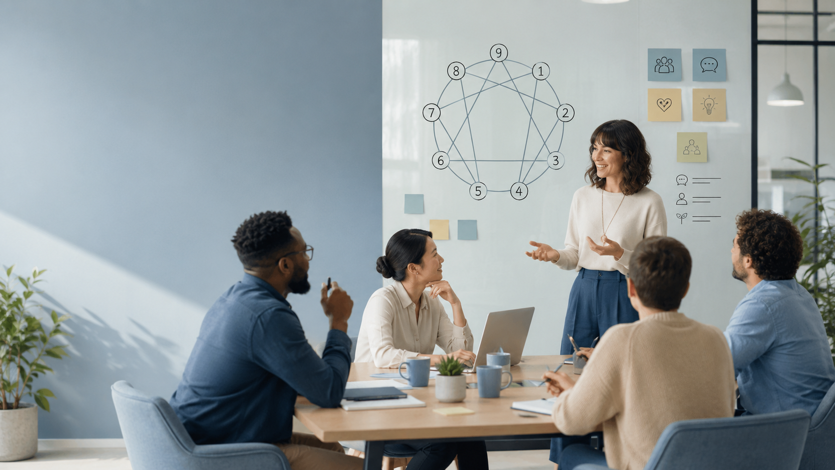 Team turning Enneagram insights into practical workplace communication